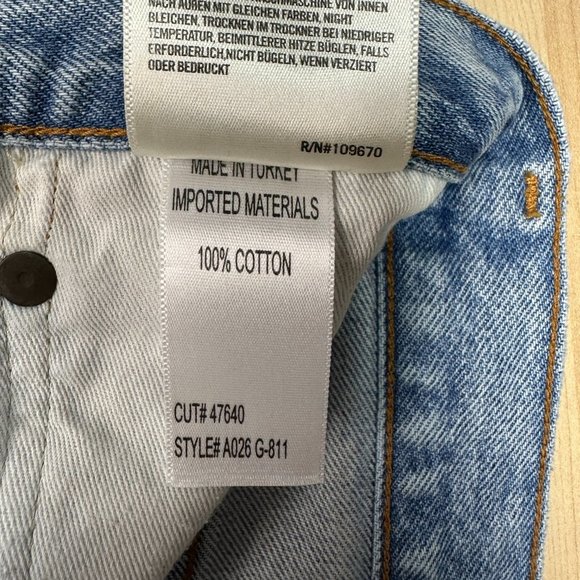 Agolde Parker Vintage Cut Off Shorts, Size 25 - Picture 5 of 9